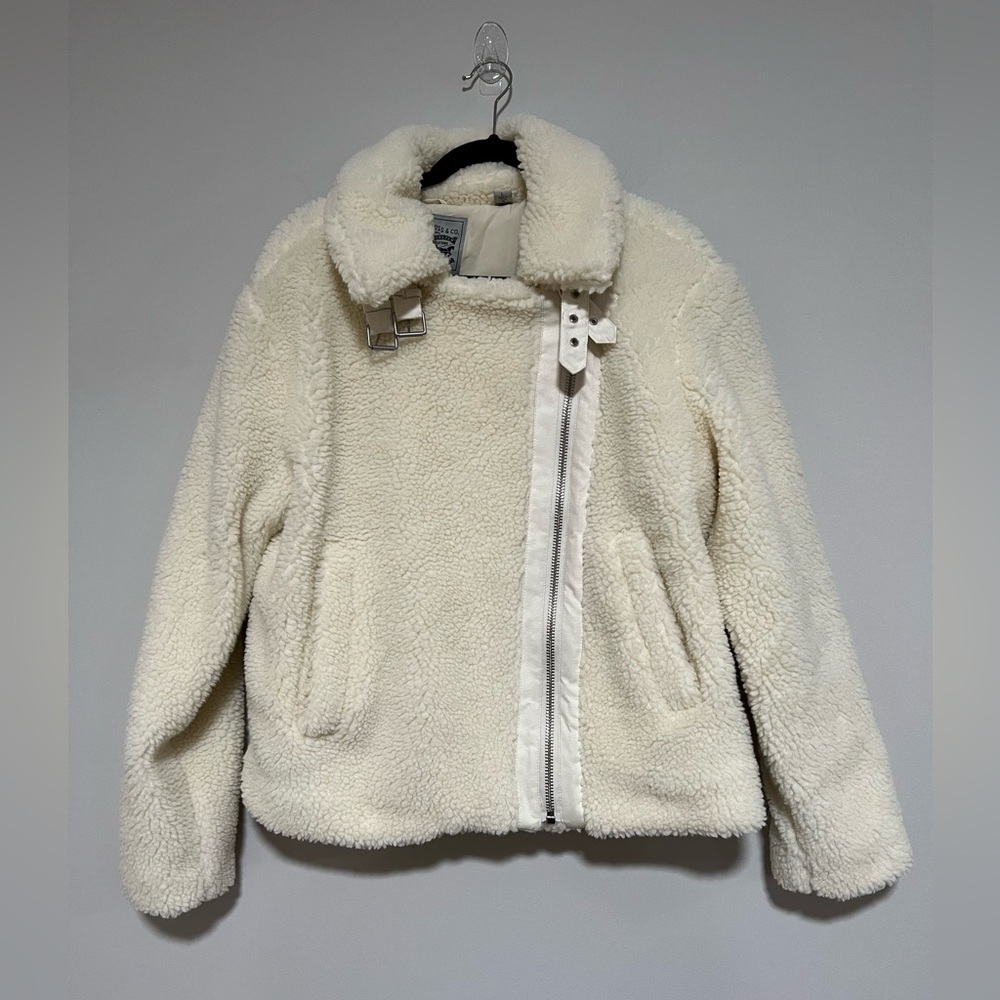 Levi’s Megan Sherpa Women’s Moto Jacket Size Large